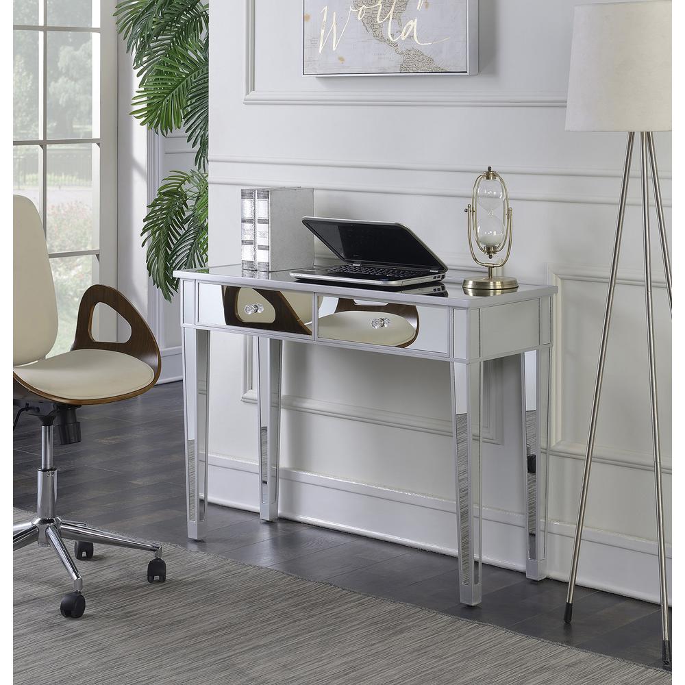 Convenience Concepts Gold Coast Mirrored Desk 413372 The Home Depot Internet 302675559 Convenience Concepts Gold Coast Mirrored Desk
