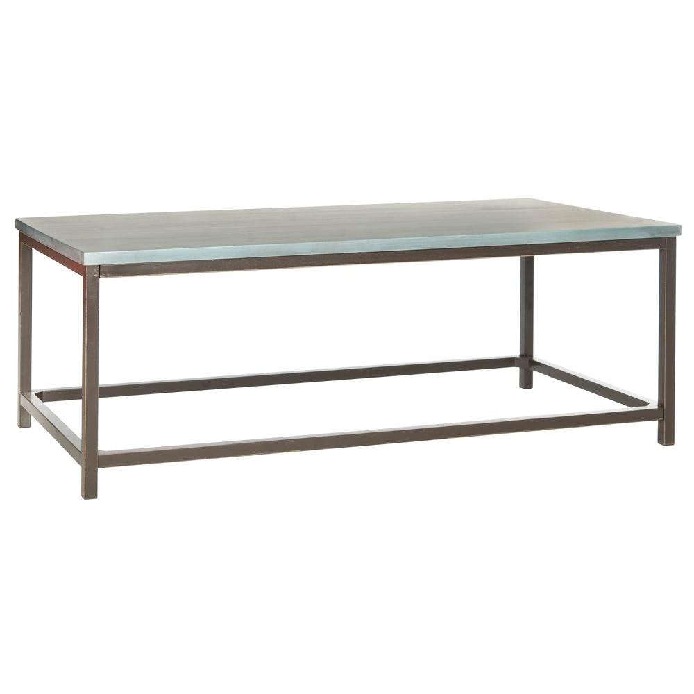 blue metal coffee table