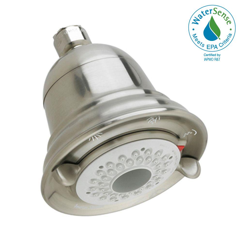 American Standard Flowise Traditional 3 Spray 4 5 In Water Saving American Standard Flowise Traditional 3 Spray 4 5 In Water Saving Showerhead Brushed Nickel