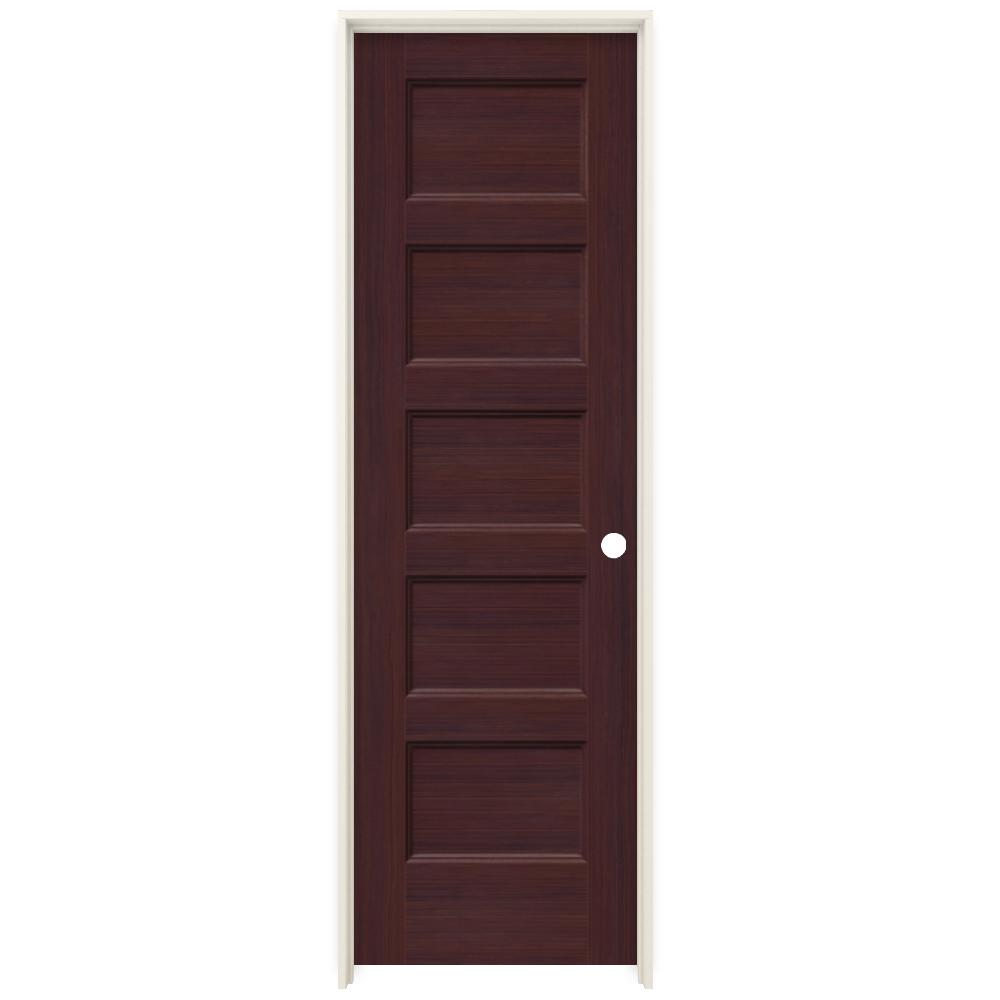 Jeld Wen 24 In X 80 In Conmore Black Cherry Stain Smooth Solid