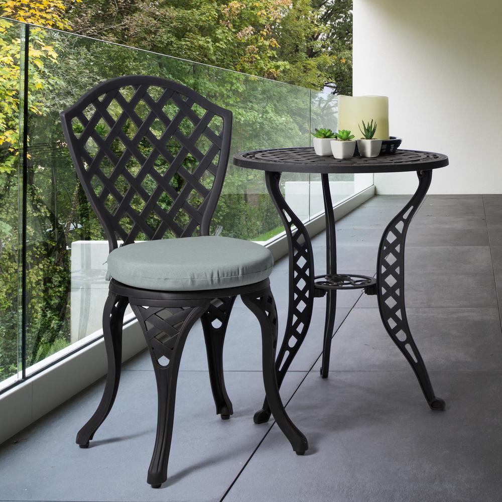 Home Decorators Collection 15 X 15 Sunbrella Cast Mist Round Outdoor Chair Cushion 2 Pack Ah1w460b D9d2 The Home Depot