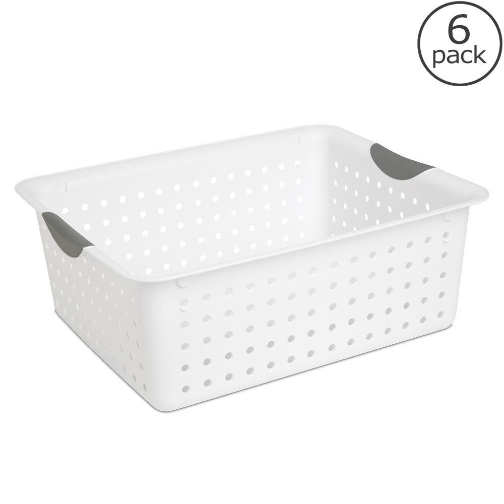 Sterilite Medium Ultra Storage Plastic Basket (Case of 6)16248006