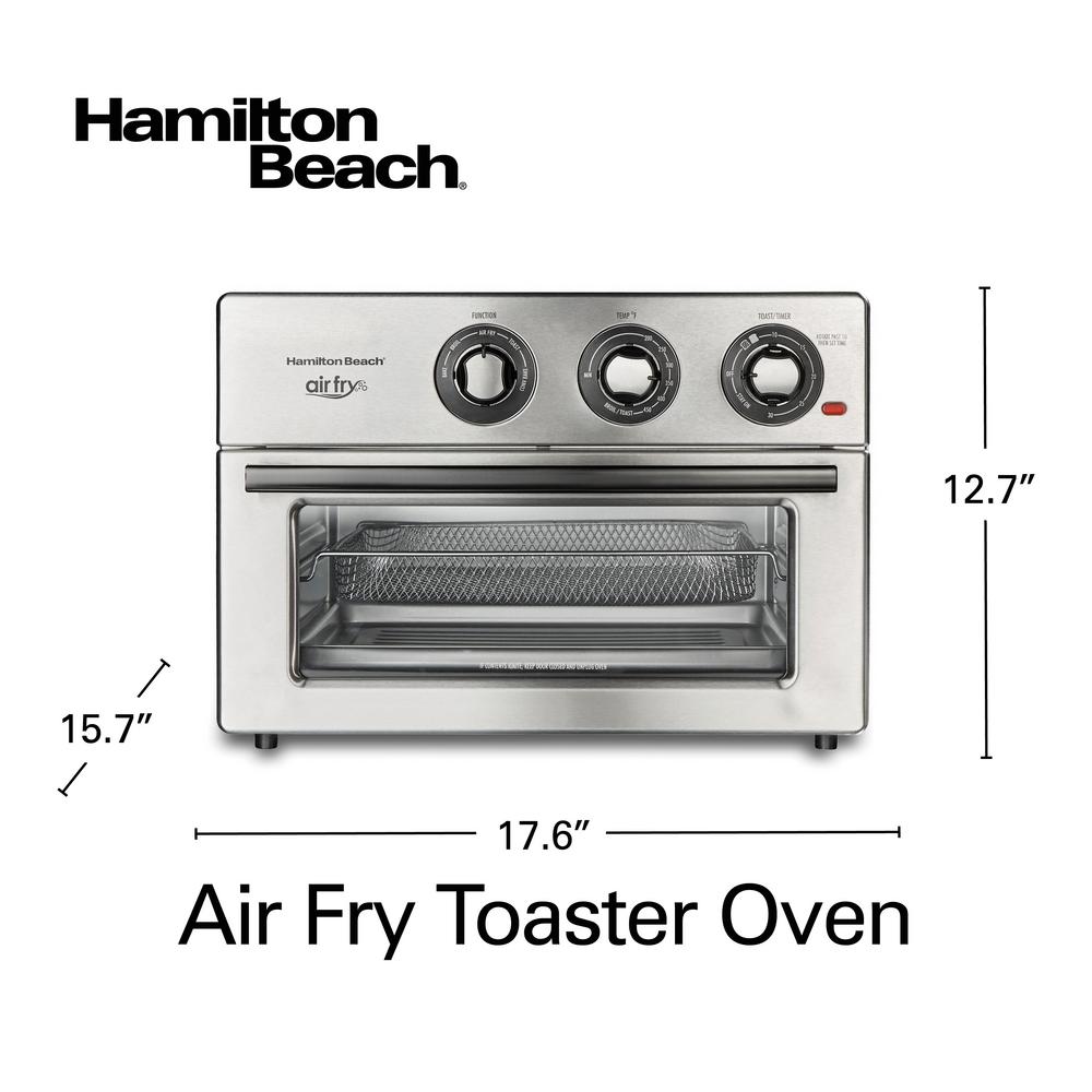 Hamilton Beach Air Fry 1800 W 6 Slice Stainless Steel Countertop