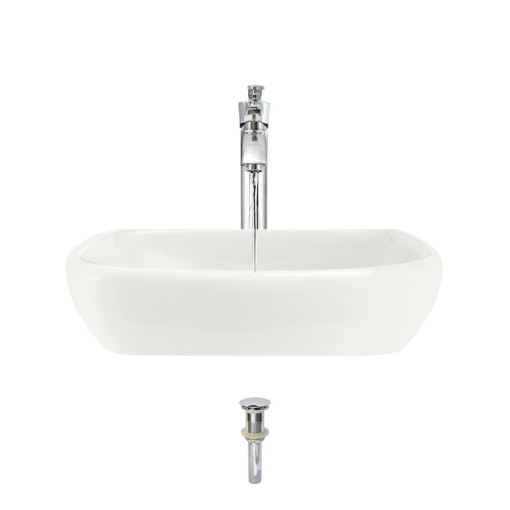 MR Direct Porcelain Vessel Sink in Bisque with 726 Faucet ...