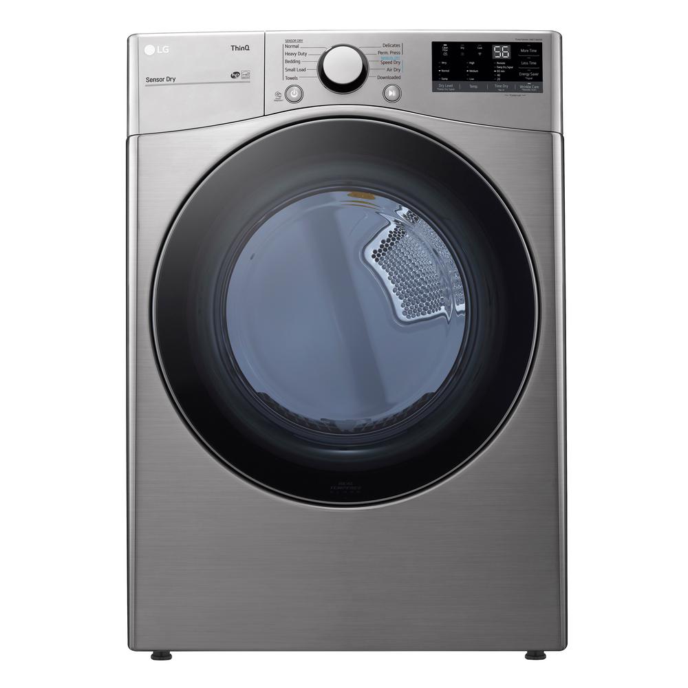 Lg Electronics 7 4 Cu Ft Ultra Large Capacity Graphite Steel Electric Dryer With Sensor Dry Dle3600v The Home Depot