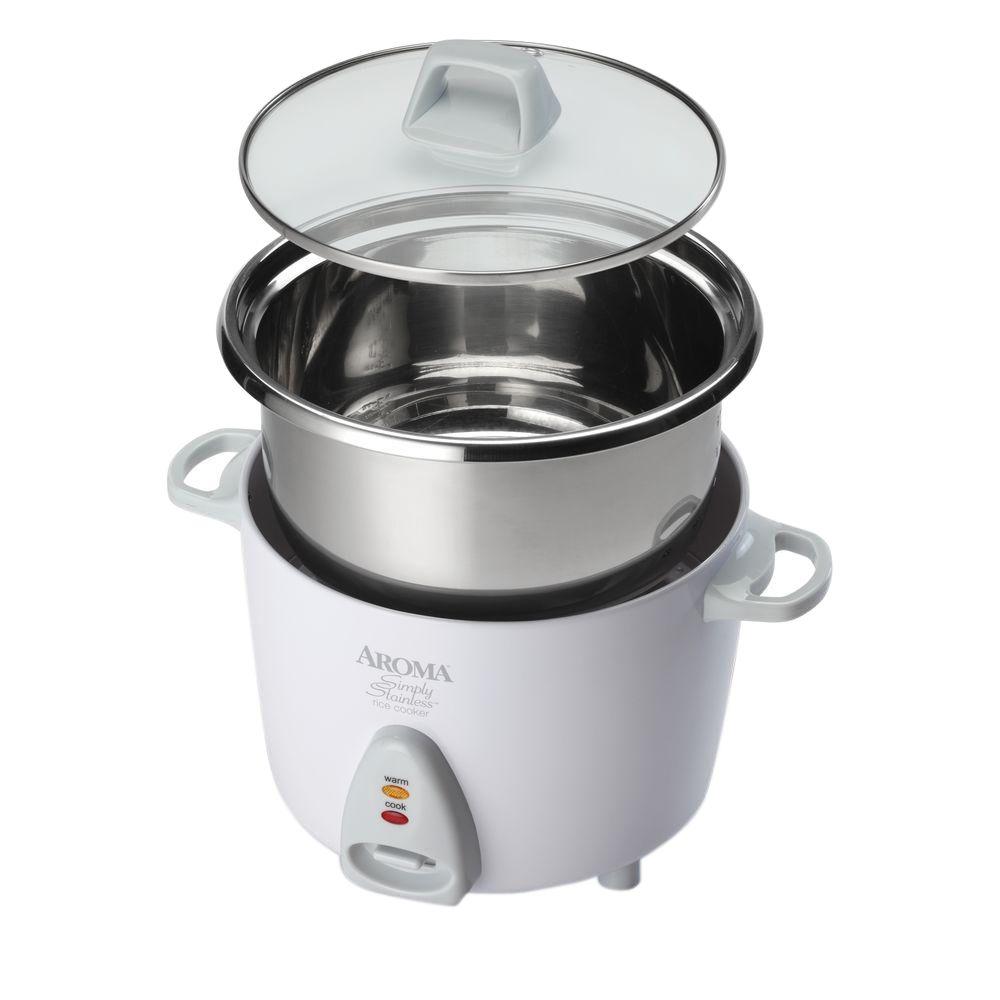 AROMA Simply Stainless 6-Cup Rice Cooker by AROMA