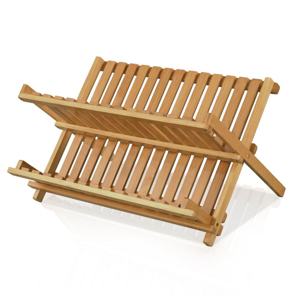 Furinno DaPur Bamboo Collapsible Dish Rack FK9064 - The Home Depot