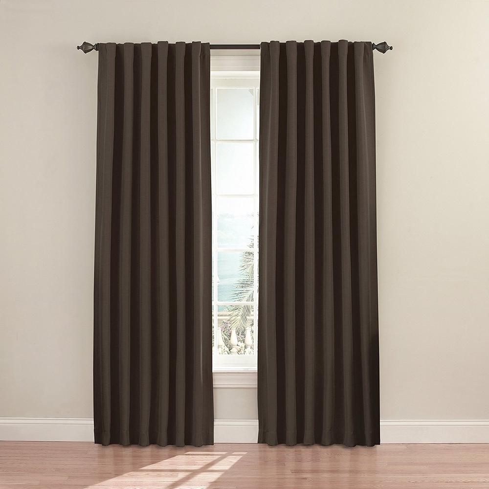 Eclipse Fresno Blackout Window Curtain Panel In Mushroom 52 In
