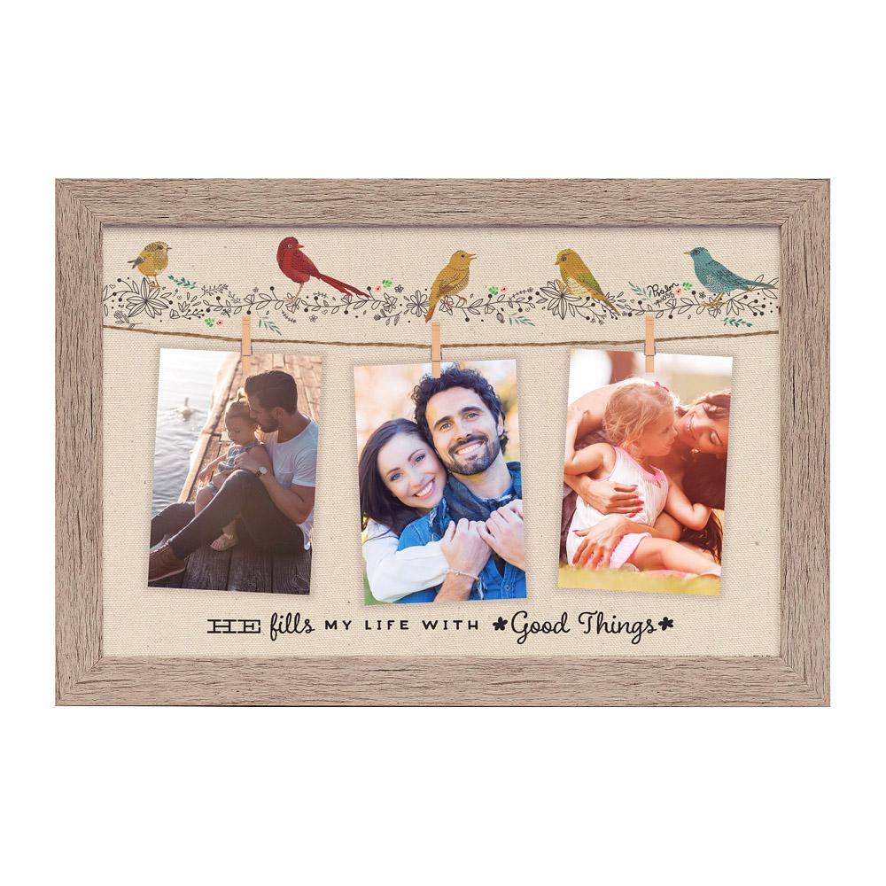 Homespun Collection Holds 3 4 In By 6 Photos Barnwood Looking Homespun Collection Holds 3 4 In By 6 Photos Barnwood Looking Frame He Fills My Life Hanging Photo