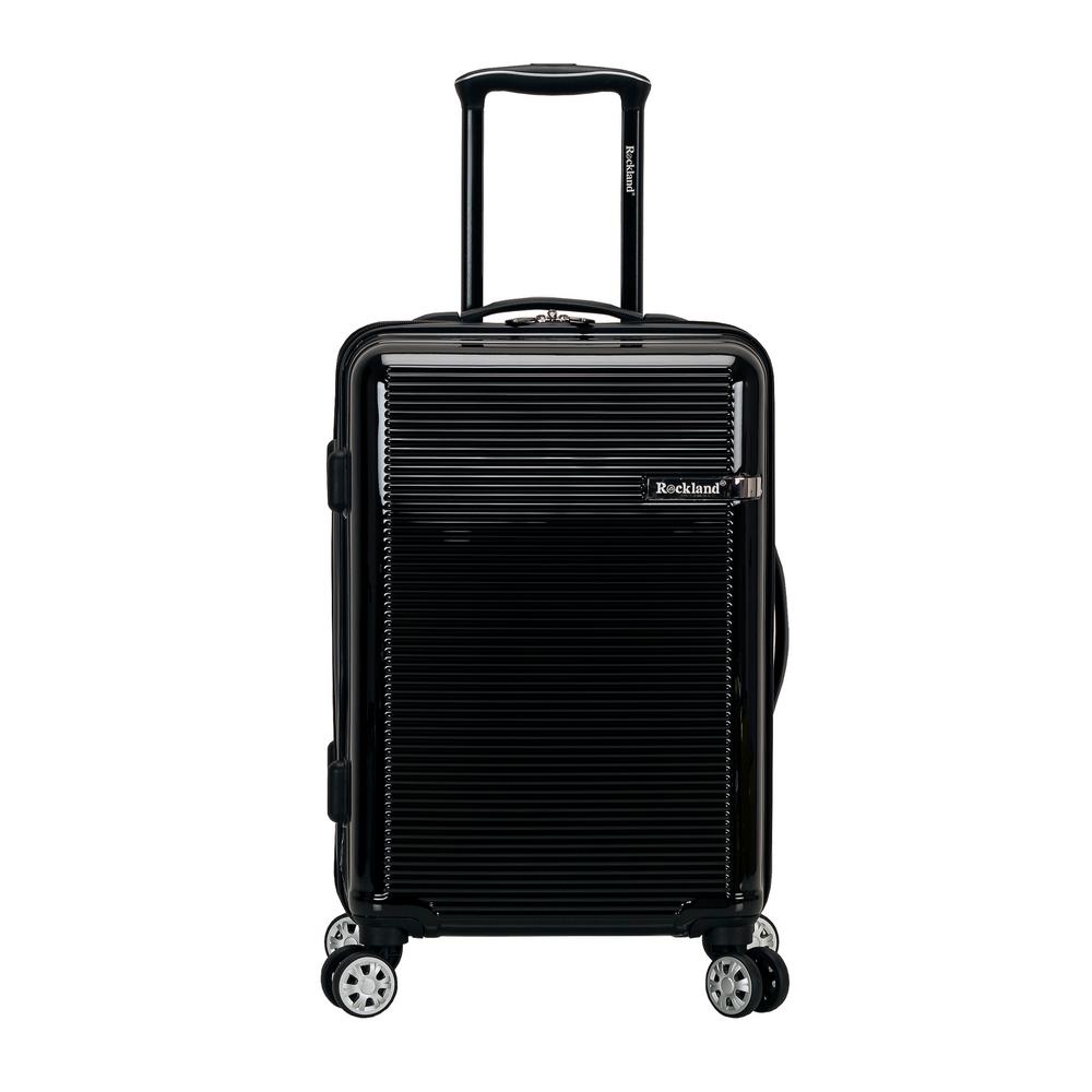 Rockland Polycarbonate Luggage Set (3-Piece)-F237-BLACK - The Home Depot