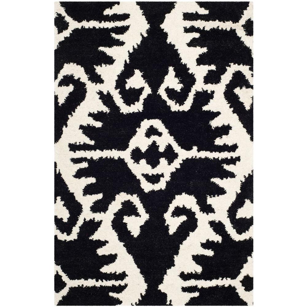 Safavieh Wyndham Black/Ivory 3 ft. x 4 ft. Area RugWYD323D24 The