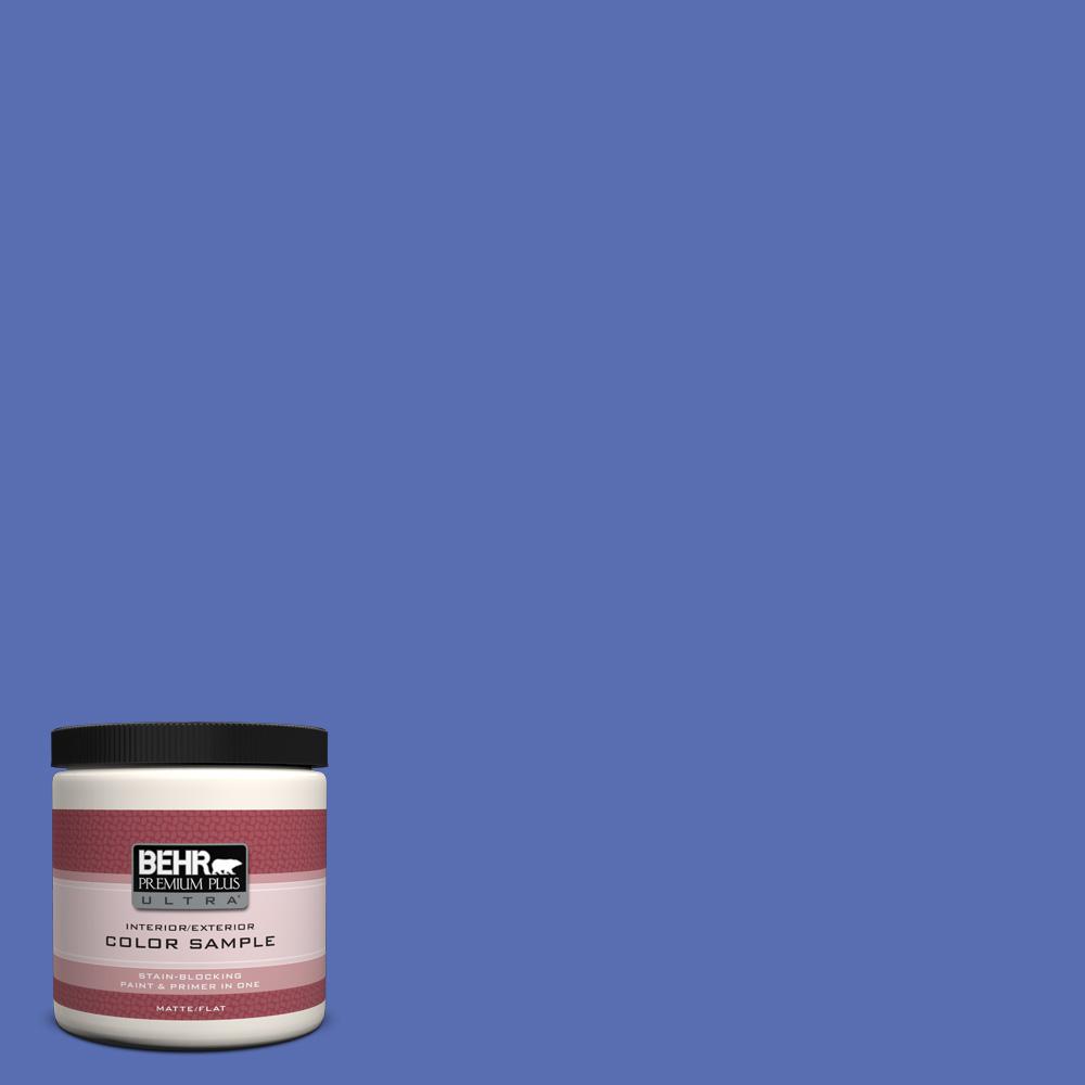 Behr Premium Plus Ultra 8 Oz Ppu15 05 New Age Blue Matte Interior Ppu15 05 New Age Blue Matte Interior Exterior Paint And Primer In One Sample