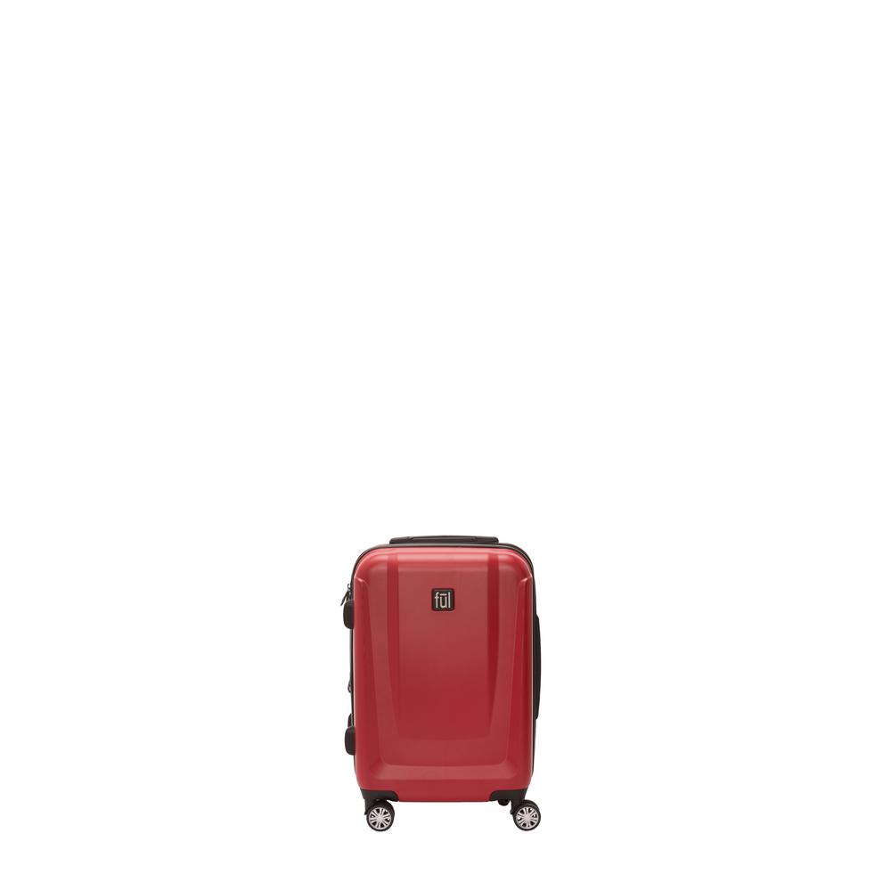 red hard luggage