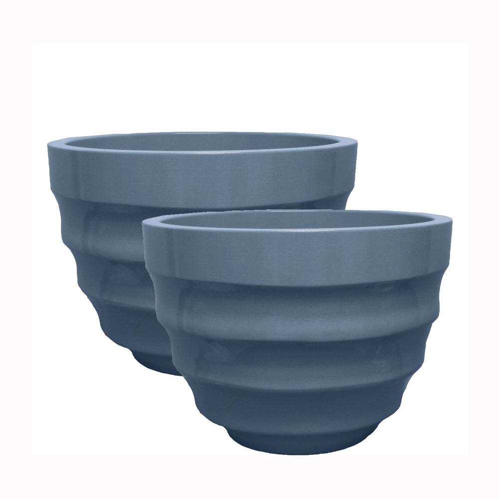 Athena 20 In Dia Dusty Blue Resin Decorative Planter 2 Pack Internet 305449166 Athena 20 In Dia Dusty Blue Resin Decorative Planter