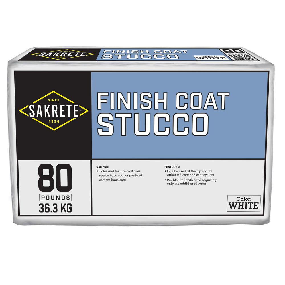 SAKRETE 80 lb. White Stucco Finish Coat100033436 The Home Depot
