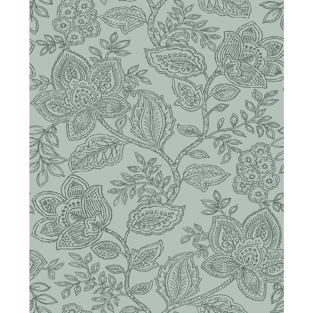 Green Floral Wallpaper 2861-25737