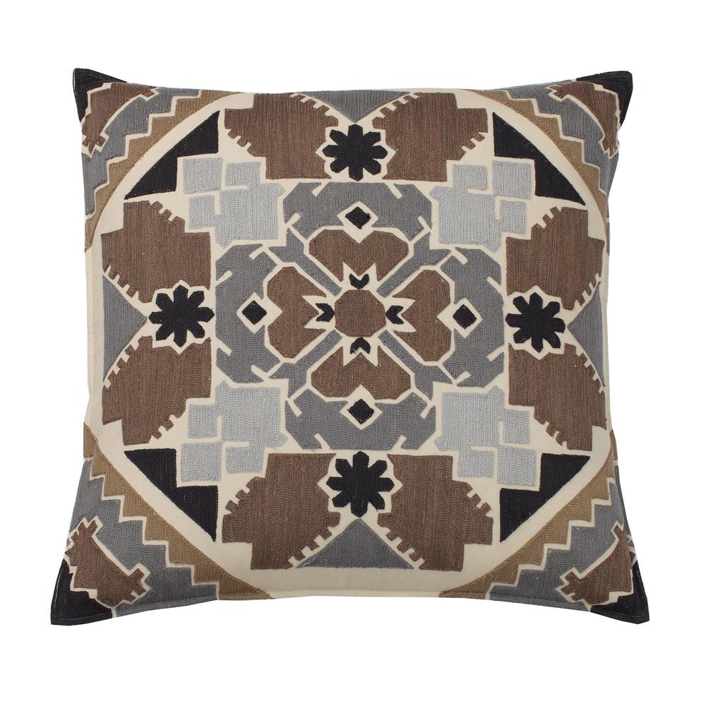 The Company Store Embroidered Neutral Mosaic 26 In X 26 In