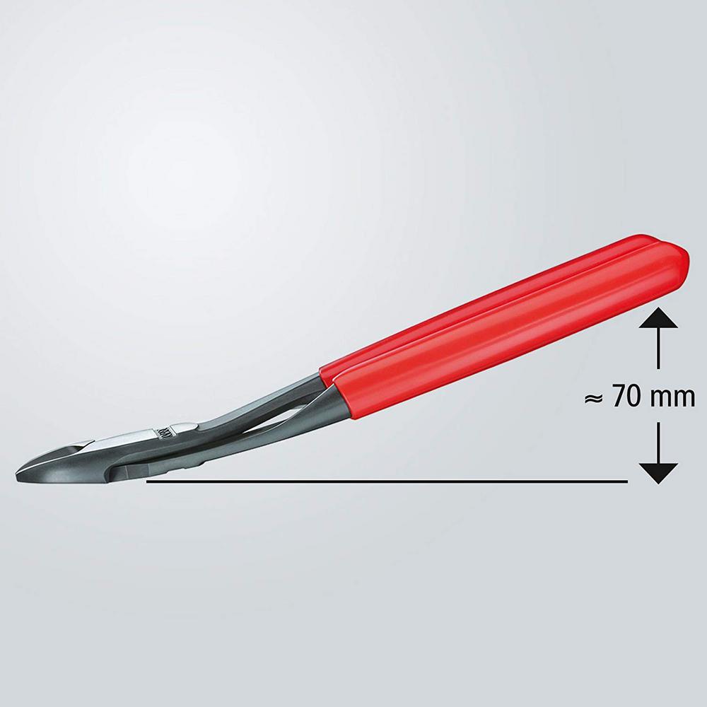 KNIPEX Tools 74 21 200 8-Inch High Leverage Angled Diagonal Cutters