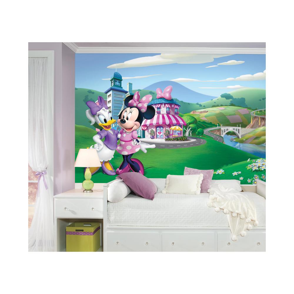 72 In X 126 Minnie Mouse Happy Helpers Xl Chair Rail 7 Panel Prepasted Mural