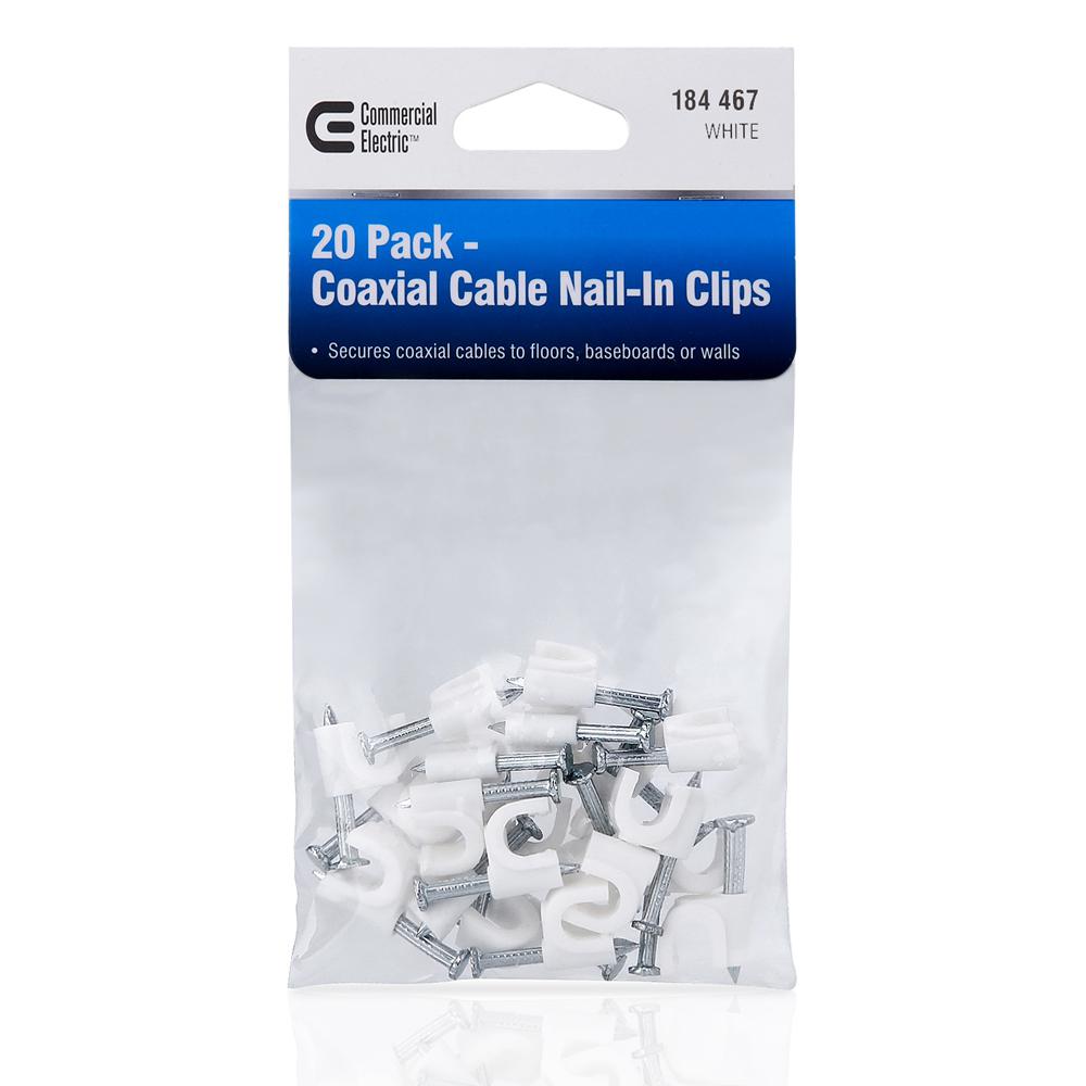 coaxial cable wall clips