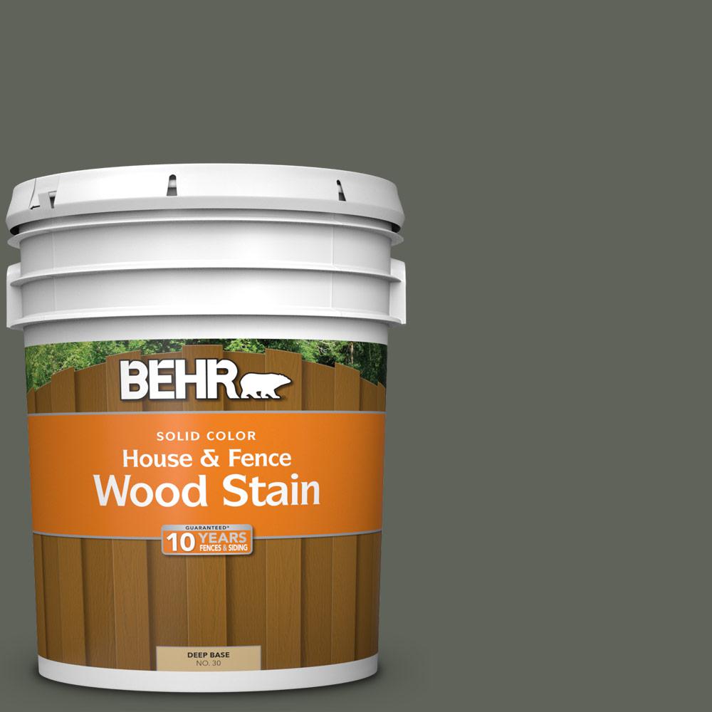 BEHR 5 gal. SC131 Pewter Solid Color House and Fence Exterior Wood Stain03005 The Home Depot