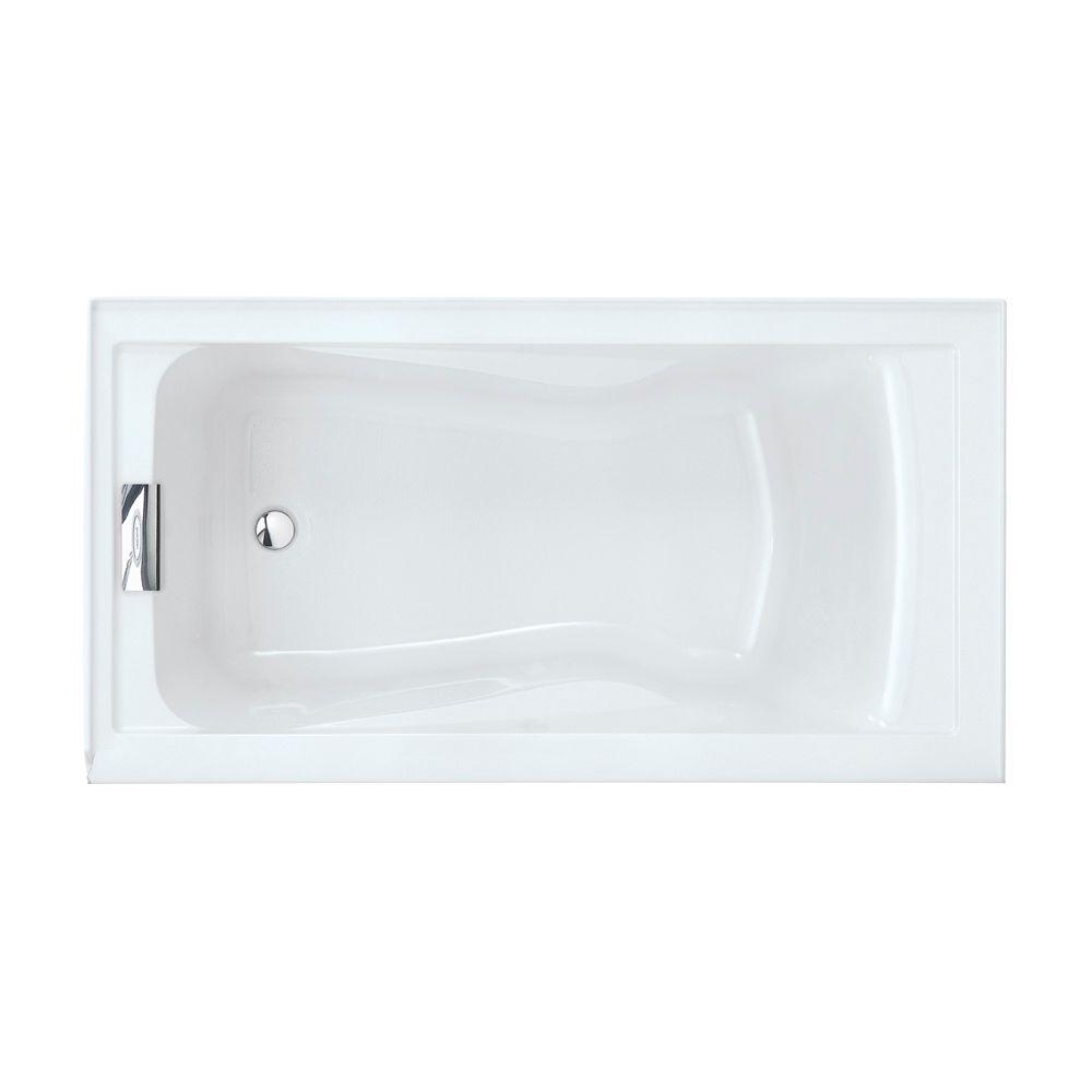 American Standard Evolution 5 Ft Left Drain Deep Soaking Tub With Integral Apron In Arctic