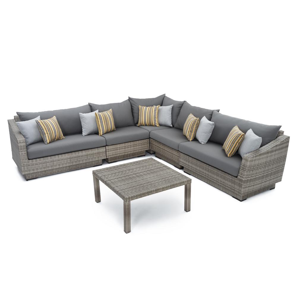 Cannes 6-piece Sectional and Table Set - RST Brands