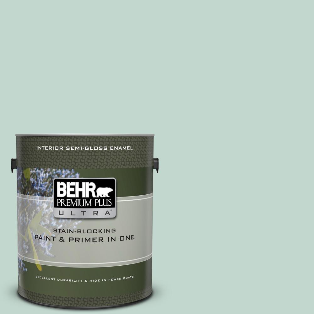 BEHR Premium Plus Ultra 1 gal. 470E3 Aqua Smoke SemiGloss Enamel