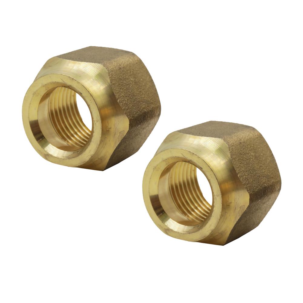 Everbilt 3/8 in. Flare Brass Nut Fitting (2Pack)801319 The