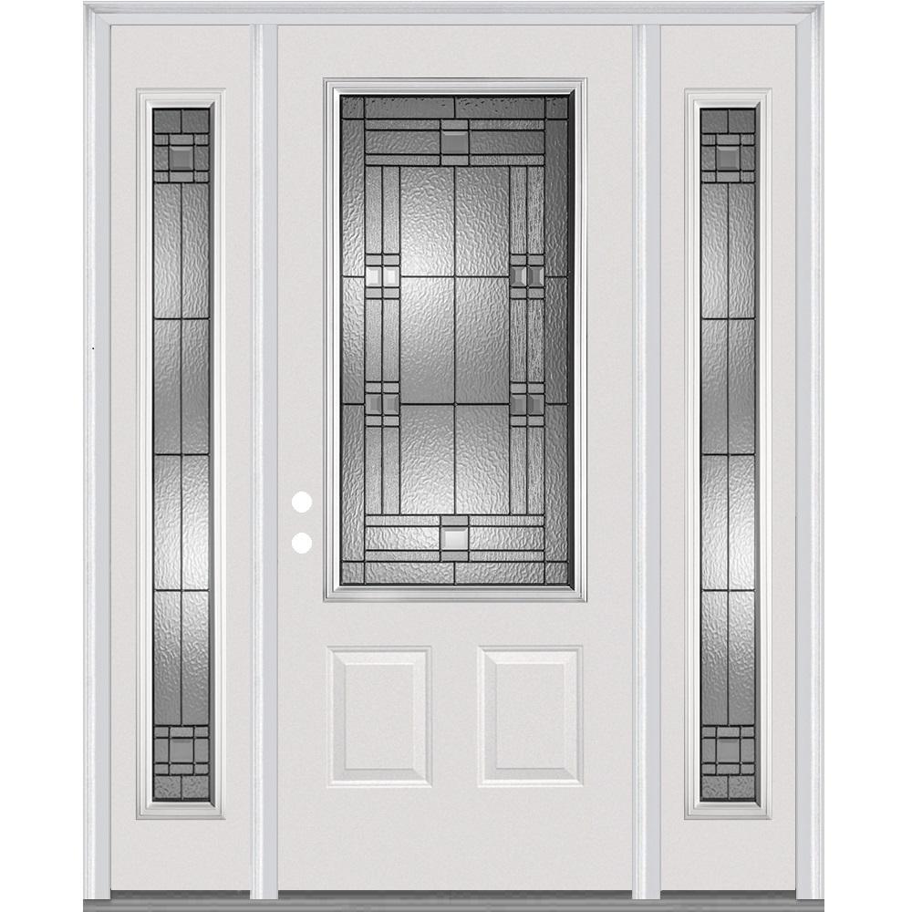 60 X 80 Modern Single Door With Sidelites Front Doors