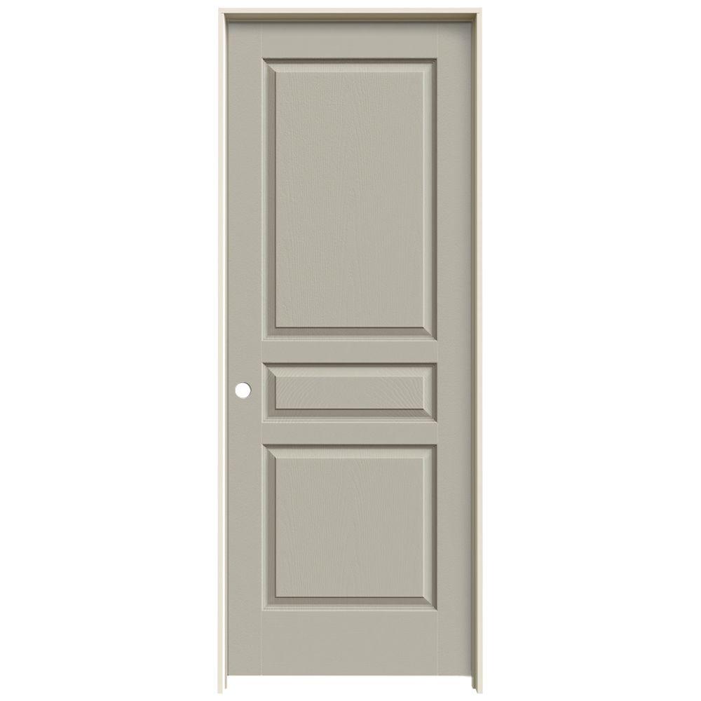 24 X 80 3 Panel Prehung Doors Interior Closet The 24 In X 80 Avalon Desert Sand Right Hand Textured Hollow Core