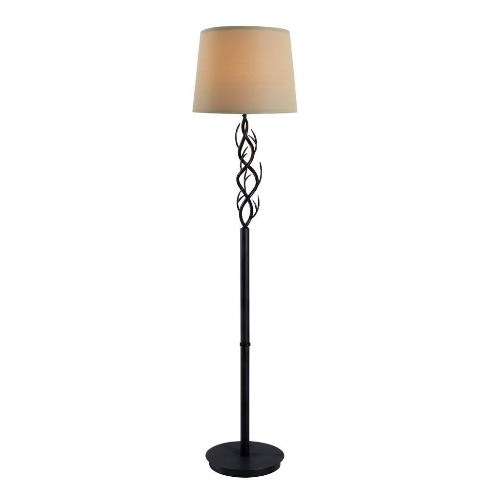 Kenroy Home Twigs 59 In Bronze Outdoor Floor Lamp With Fabric Twigs 59 In Bronze Outdoor Floor Lamp