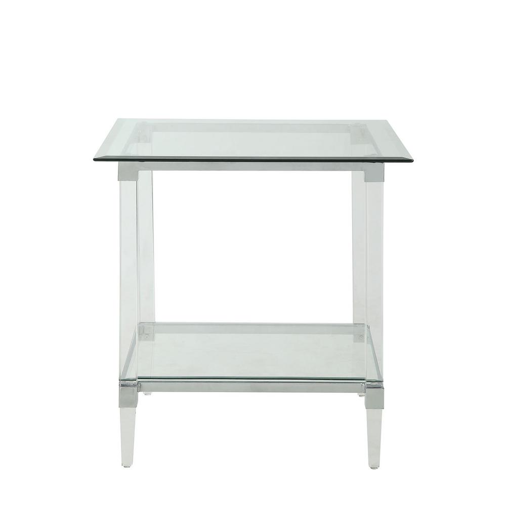 Square Glass End Tables Accent Tables The Home Depot