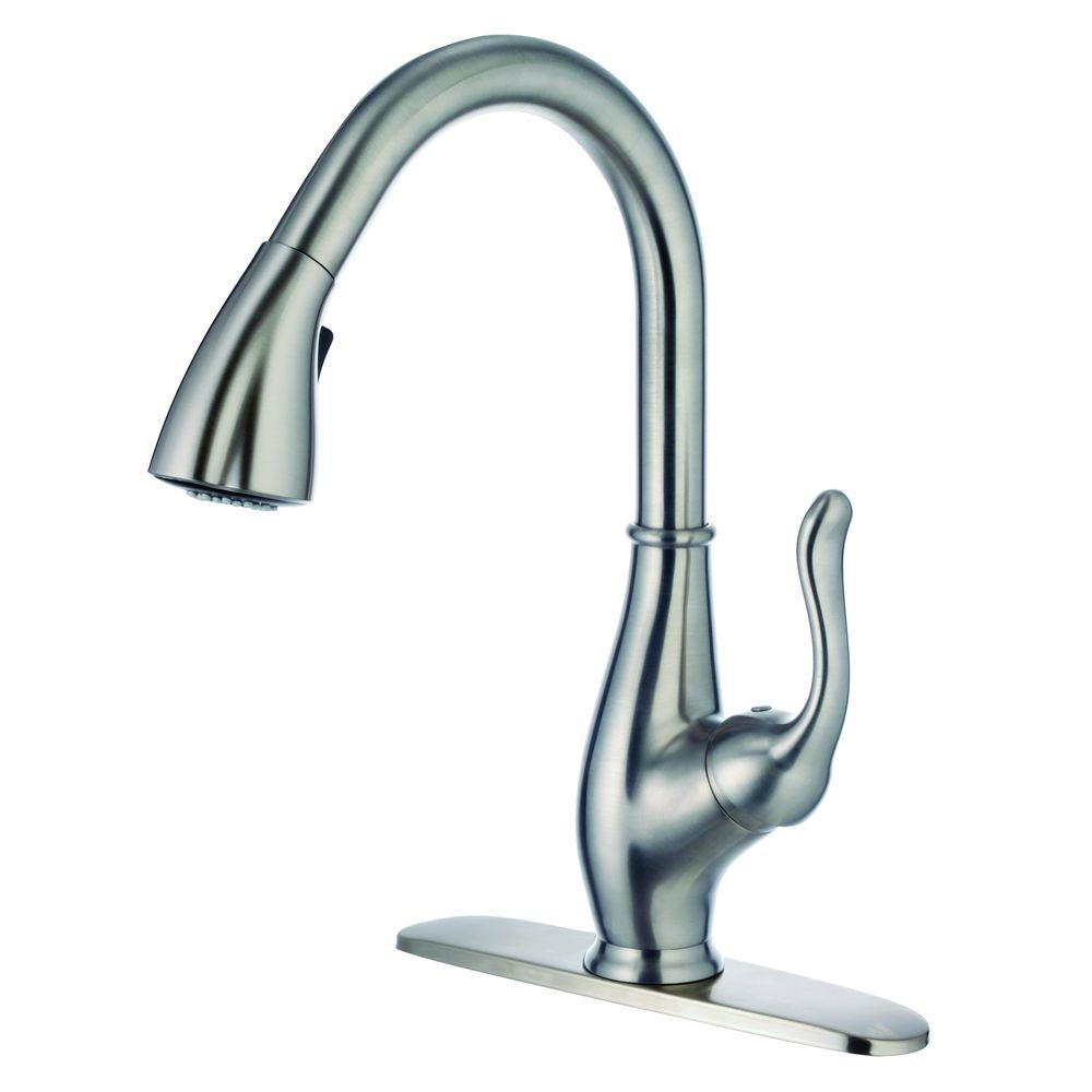 Yosemite Home Decor Single Handle Pull Down Sprayer Kitchen Faucet Yosemite Home Decor Single Handle Pull Down Sprayer Kitchen Faucet In Brushed Nickel