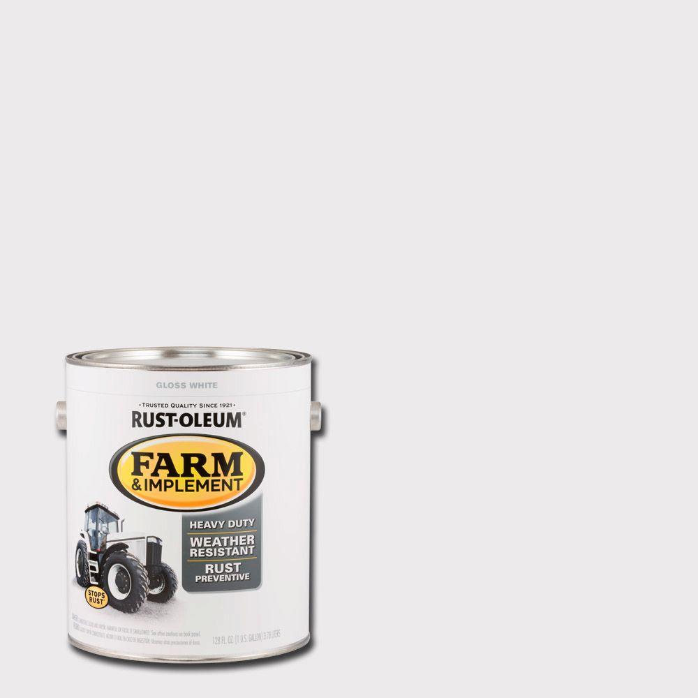 Rust Oleum 1 Gal Farm Equipment Gloss White Enamel Paint 2 Pack   White Rust Oleum Tractor Paint 280166 64 1000 