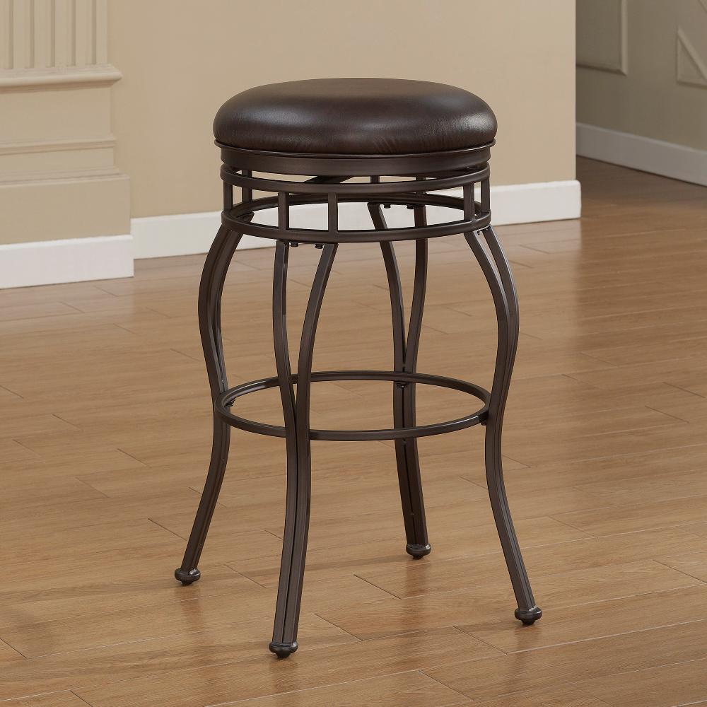 American Woodcrafters Villa 34 In Taupe Grey Backless Swivel Tall Taupe Grey Backless Swivel Tall Bar Stool