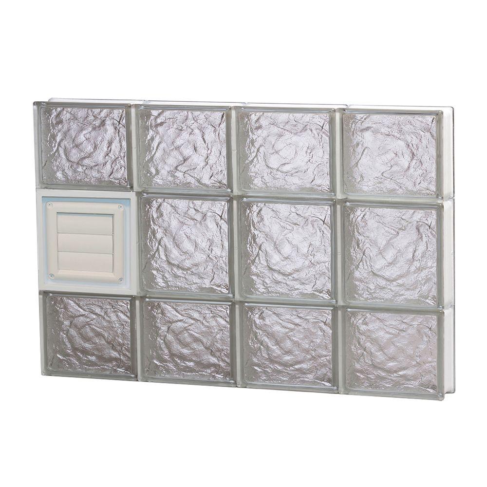 Clearly Secure 31 in. x 19.25 in. x 3.125 in. Frameless Ice Pattern