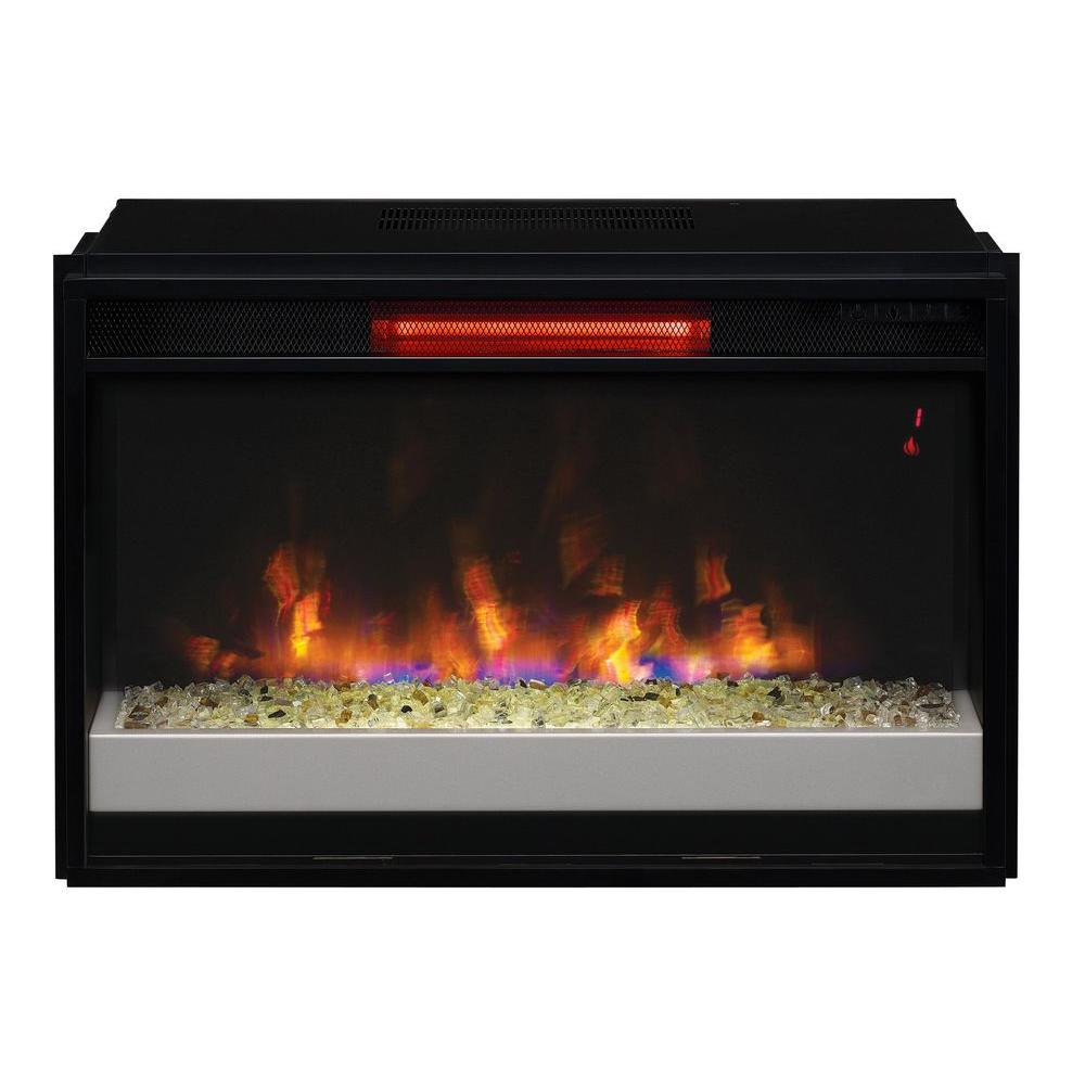 26 In Contemporary Infrared Quartz Electric Fireplace Insert With