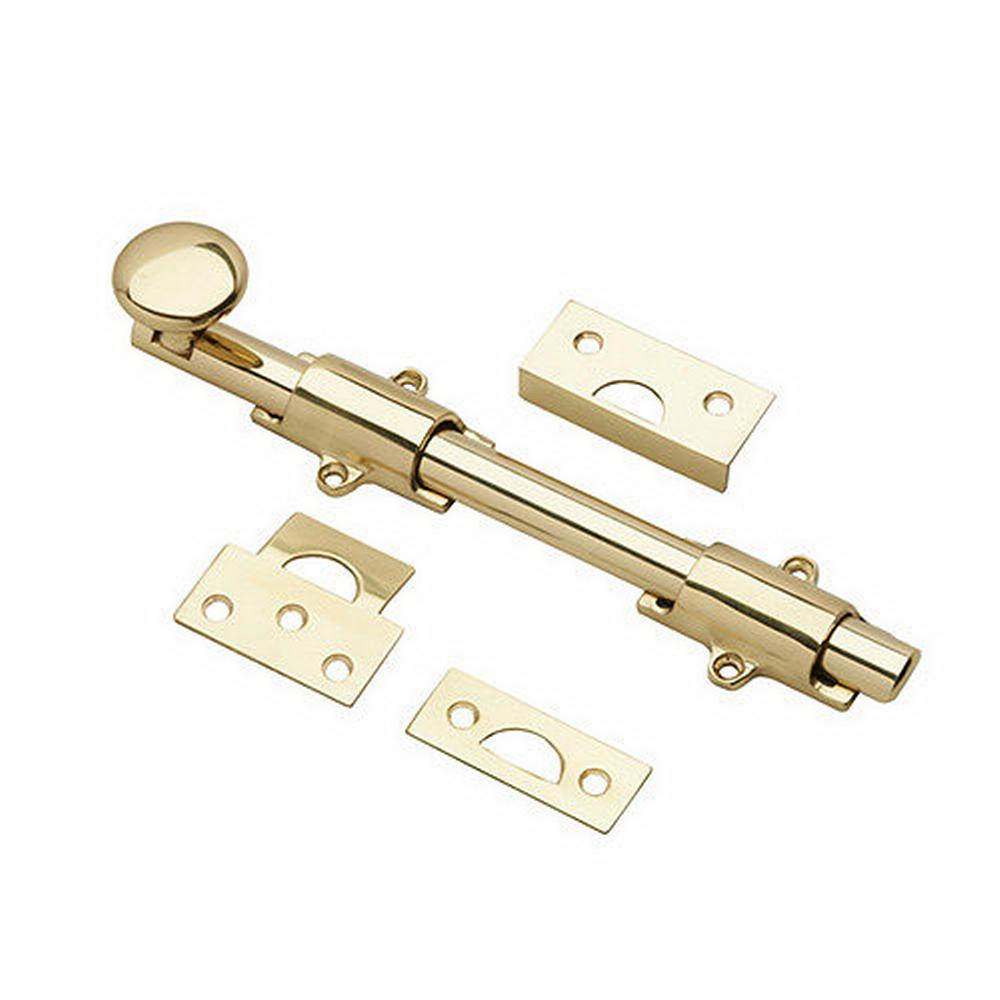 Richelieu Hardware 8 in. Brass Surface Bolt Kit-39208BV - The Home Depot