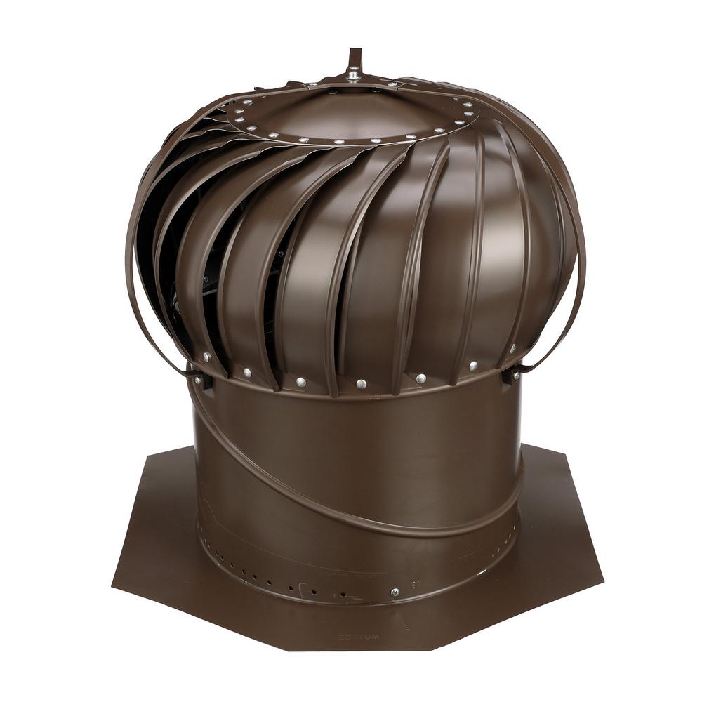 Air Vent 14 in. Brown Aluminum Externally Braced Wind The Home Depot