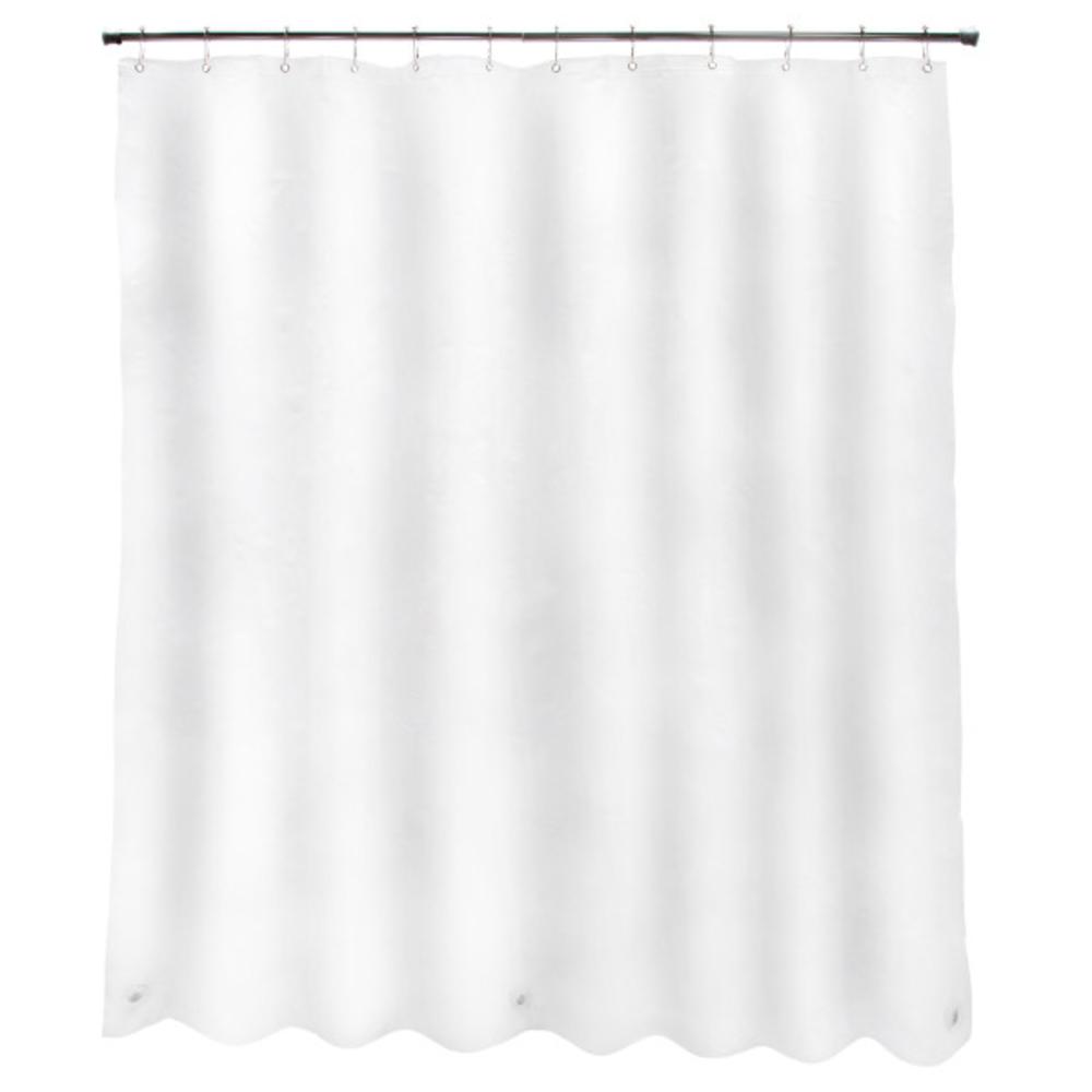 Polyester Fabric Shower Curtain Liner, Weighted Shower Curtain