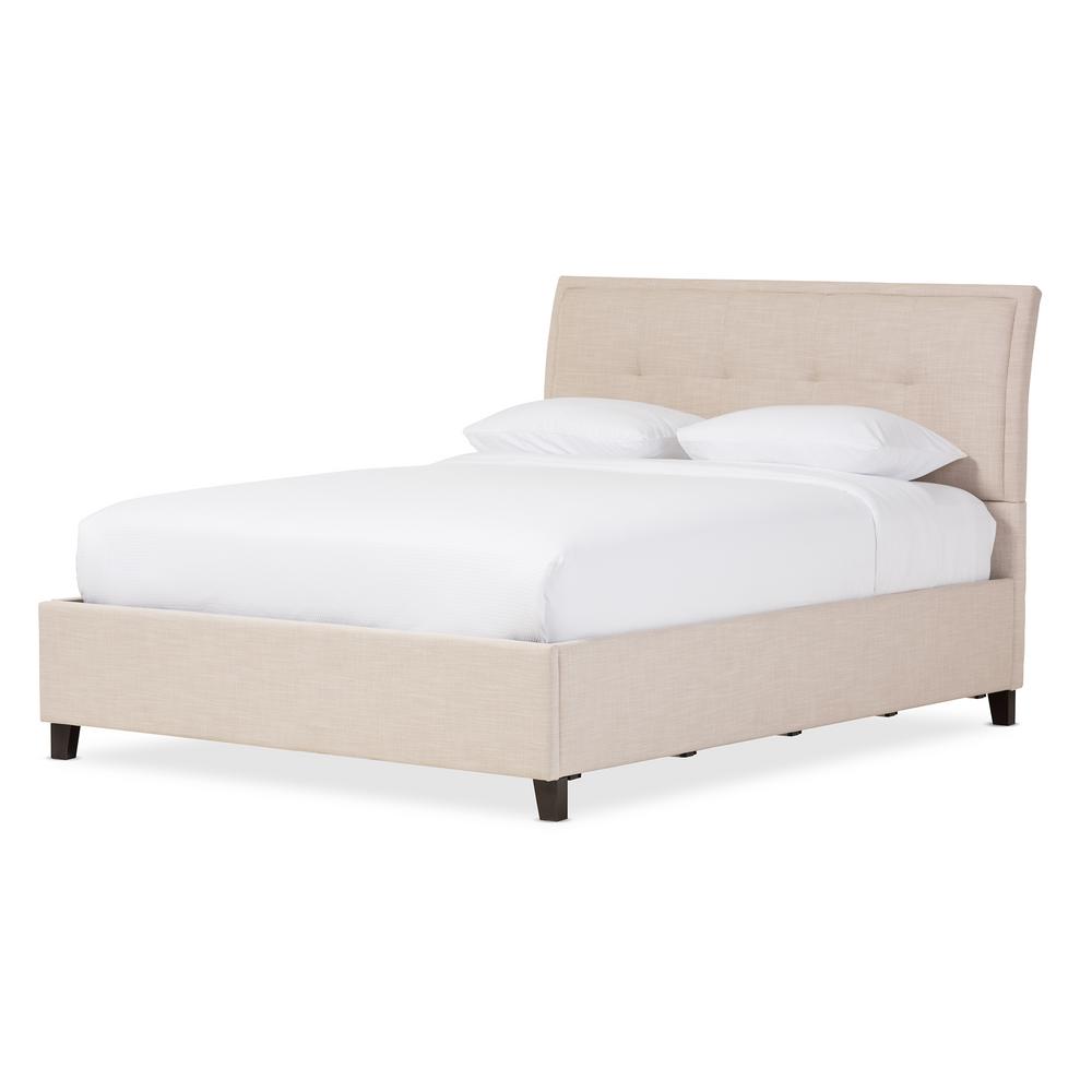 Baxton Studio Lea Beige Queen Upholstered Bed 28862 7019 Hd