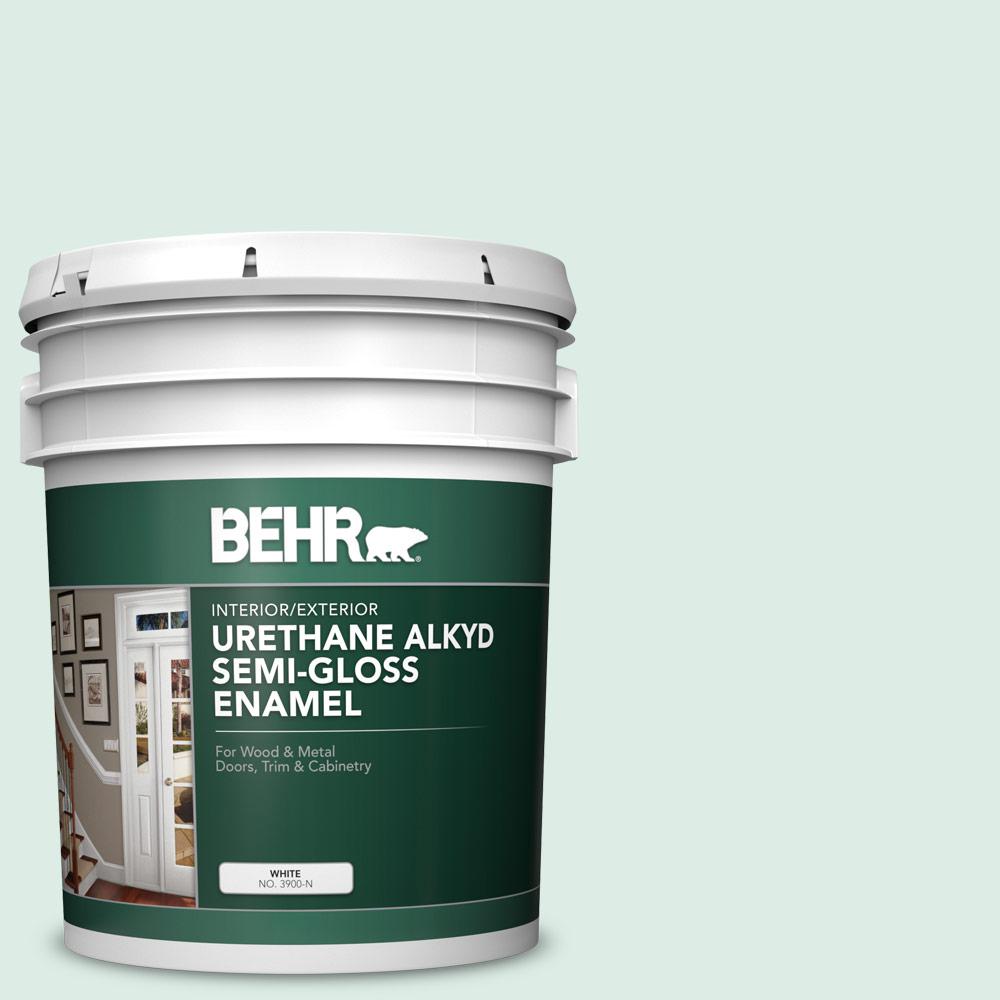 BEHR 5 gal. #M420-1 Sparkling Brook Urethane Alkyd Semi-Gloss Enamel ...