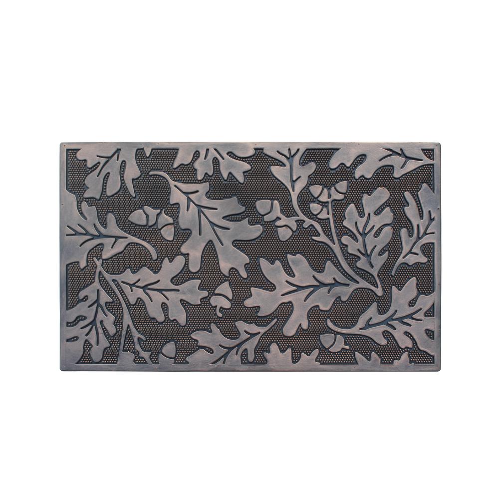 A1 Home Collections Wildflower Rubber 18 In X 30 In Beautifully Copper Hand Finished Non Slip Durable Heavy Duty Door Mat A1hcrb6126 The Home Depot