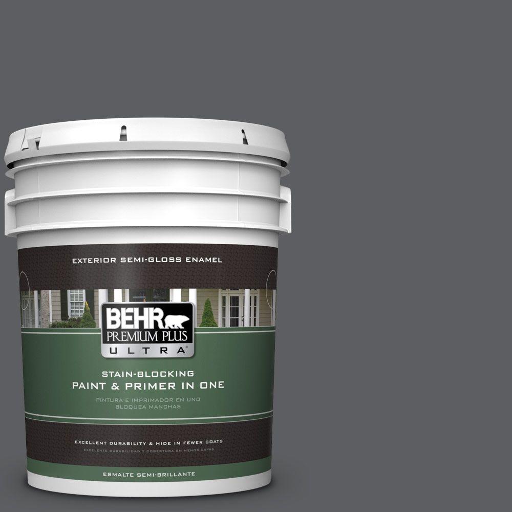 BEHR Premium Plus Ultra 5gal. N5006 Graphic Charcoal SemiGloss