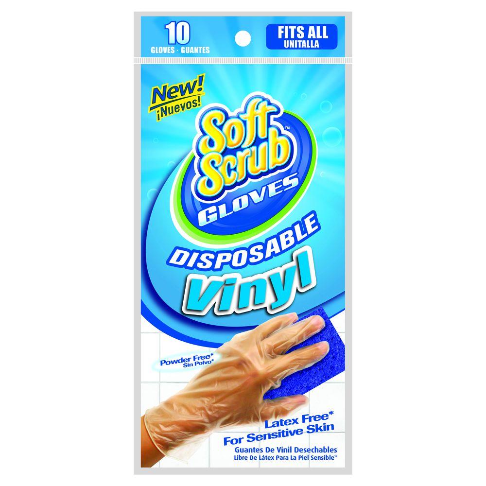 Soft Scrub Disposable Vinyl Cleaning Gloves (10Count)11210012 The