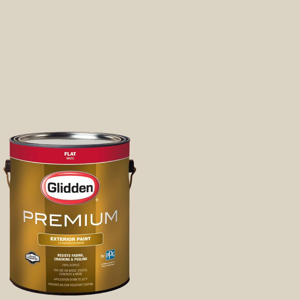 Glidden Premium 1gal. HDGWN54 White Sage Flat Latex Exterior PaintHDGWN54PX01F The Home Depot