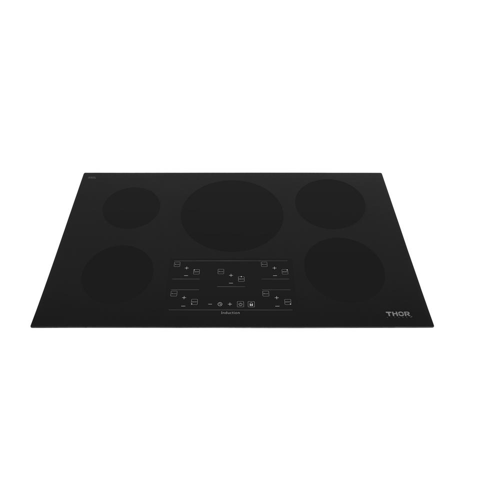 Thor Kitchen 36 in. Glass Induction Cooktop in Black with 5 Elements