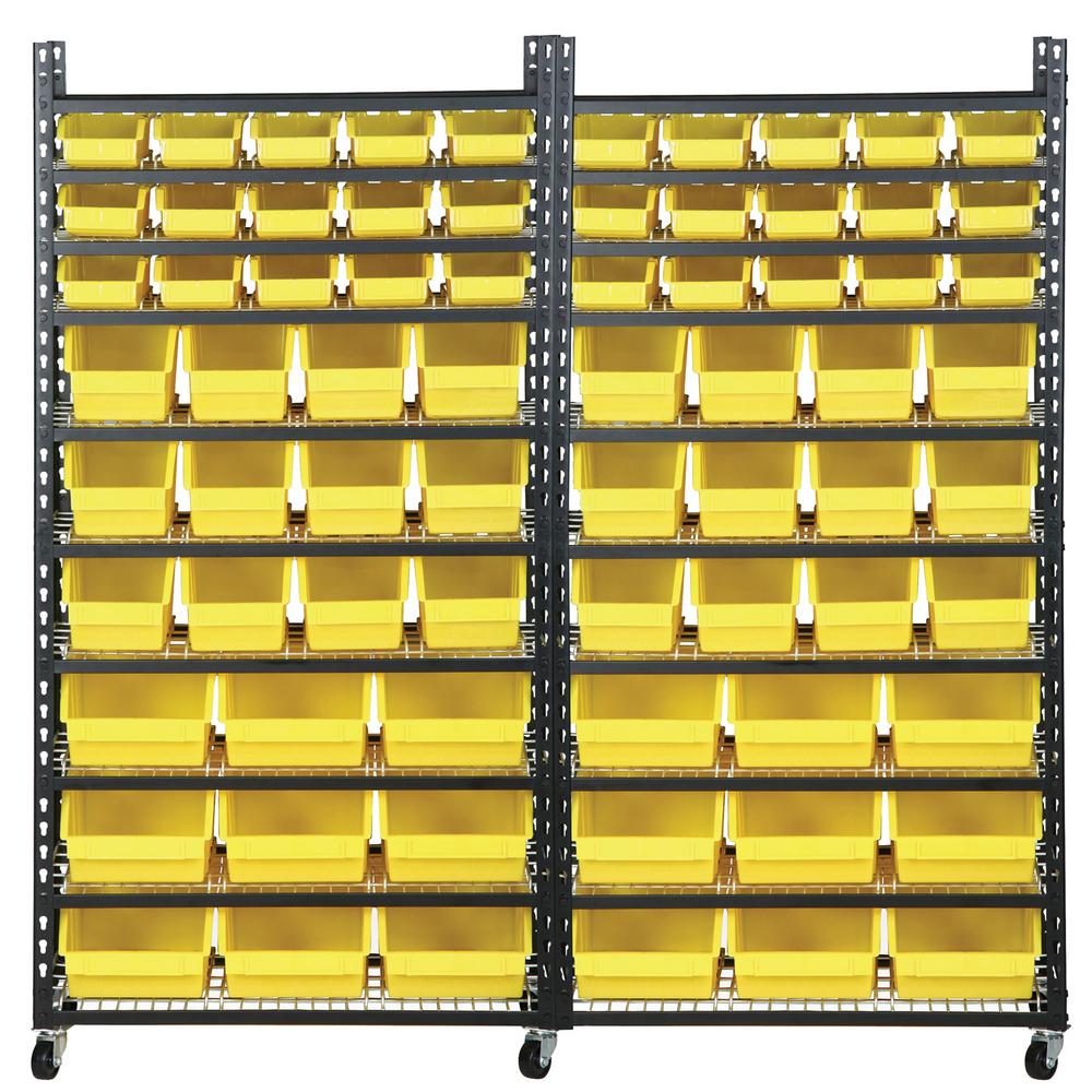 Muscle Rack 67.25 in. H x 67 in. W x 15.125 in. D Black Steel Mobile