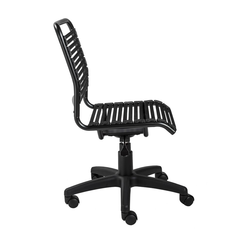 Eurostyle Allison Bungie Black Flat Low Back Office Chair 12540blk
